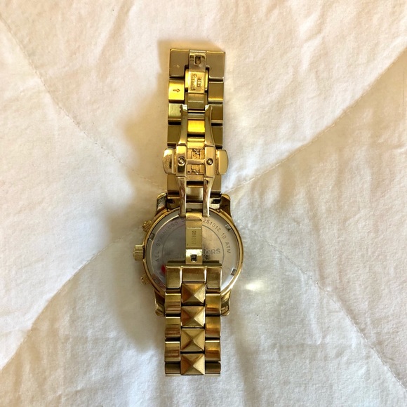 Michael Kors Pyramid Stud Gold Glitz Watch - Picture 7 of 15